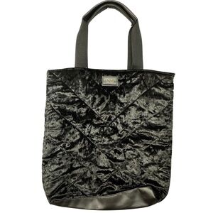 Victoria's Secret Black Velvet Tote Bag